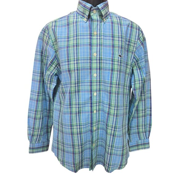 Vineyard Vines Mens Small Slim Fit Plaid Button Down Tucker Shirt - Picture 1 of 7